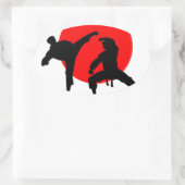 Sticker Ovale Karate Japon (Sac)