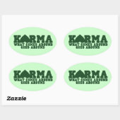 Sticker Ovale Karma (Feuille)