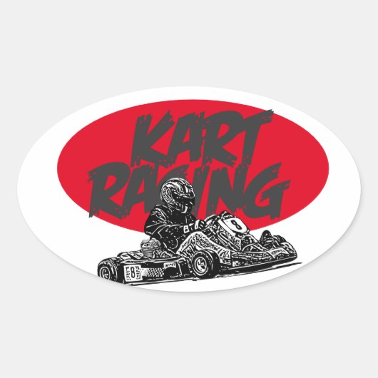 Sticker Ovale Kart racer (Devant)