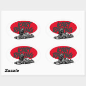 Sticker Ovale Kart racer (Feuille)