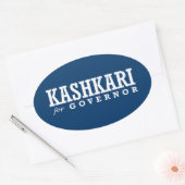 STICKER OVALE KASHKARI POUR GOUVERNEUR 2014 (Enveloppe)