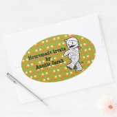 Sticker Ovale Kawaii Mummy (Enveloppe)