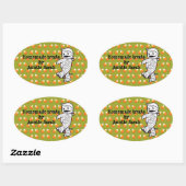 Sticker Ovale Kawaii Mummy (Feuille)