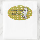 Sticker Ovale Kawaii Mummy (Sac)
