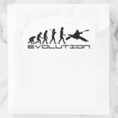 Sticker Ovale Kayak Kayaking Water Sport Evolution Art (Sac)