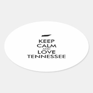 Sticker Ovale KEEP CALM et LOVE TENNESSEE