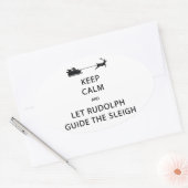 Sticker Ovale Keep Calm Let Rudolph Guide Sleigh (Enveloppe)