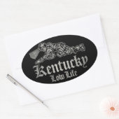 STICKER OVALE KENTUCKY FAIBLE VIE (Enveloppe)