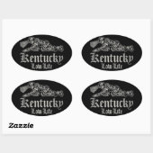 STICKER OVALE KENTUCKY FAIBLE VIE (Feuille)