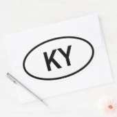 Sticker Ovale Kentucky "KY" (Enveloppe)