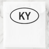 Sticker Ovale Kentucky "KY" (Sac)