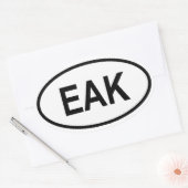 Sticker Ovale Kenya "EAK" (Enveloppe)