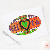 Sticker Ovale Kenya : Toute l'Afrique dans un pays - Drapeau tis (Enveloppe)