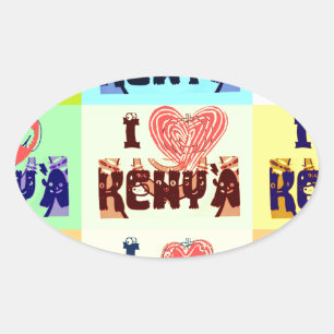 Sticker Ovale Kenya Travel Souvenir Pop