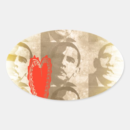 Sticker Ovale Kenya We Lovely You Perspective Art Design (Devant)