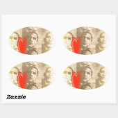 Sticker Ovale Kenya We Lovely You Perspective Art Design (Feuille)