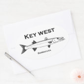 Sticker Ovale Key West Barracuda (Enveloppe)