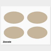 Sticker Ovale Khaki (Feuille)