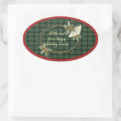 Sticker Ovale Kincaid Tartan d'origine écossaise (Sac)