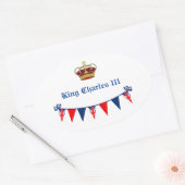 Sticker Ovale King Charles 111 Crown (Enveloppe)