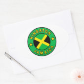 Sticker Ovale Kingston Jamaïque (Enveloppe)