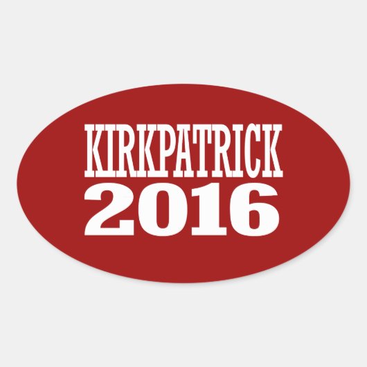 Sticker Ovale Kirkpatrick - Ann Kirkpatrick 2016 (Devant)