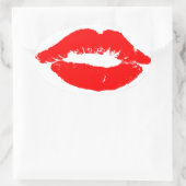 Sticker Ovale Kiss Lips Red Lipstick Losion Passion Valentine (Sac)