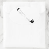 Sticker Ovale Kite Surfing Cowboy (Sac)