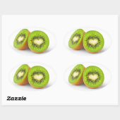 Sticker Ovale Kiwi (Feuille)