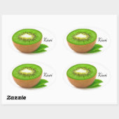 Sticker Ovale Kiwi (Feuille)
