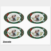 Sticker Ovale Knitted Sweater Pattern Photo (Feuille)