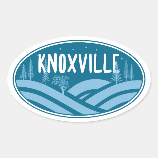 Sticker Ovale Knoxville Tennessee Outdoor (Devant)