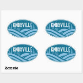 Sticker Ovale Knoxville Tennessee Outdoor (Feuille)