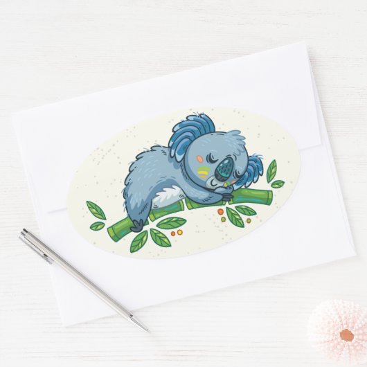 Sticker Ovale Koala Cuties (Enveloppe)