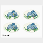 Sticker Ovale Koala Cuties (Feuille)