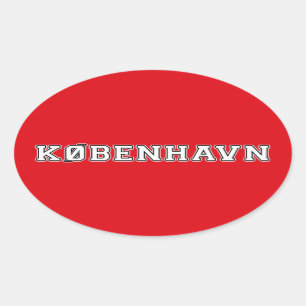 Sticker Ovale Kobenhavn Danmark