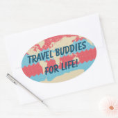 Sticker Ovale Koffer Sticker, couleur (Enveloppe)