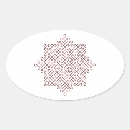 Sticker Ovale Kolam Art#1 (Devant)