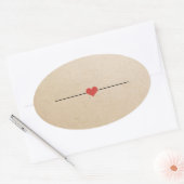 Sticker Ovale Kraft vide (Enveloppe)