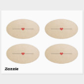 Sticker Ovale Kraft vide (Feuille)