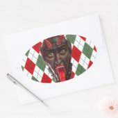 Sticker Ovale krampus de Noël (Enveloppe)