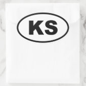 Sticker Ovale KS Kansas (Sac)