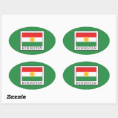 Sticker Ovale Kurdistan (Feuille)