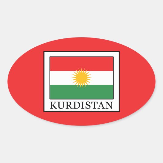 Sticker Ovale Kurdistan (Devant)