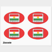 Sticker Ovale Kurdistan (Feuille)