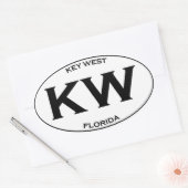 Sticker Ovale KW-Kew Floride-Ouest (Enveloppe)