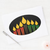 Sticker Ovale kwanzaa cand (Enveloppe)