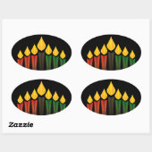 Sticker Ovale kwanzaa cand (Feuille)