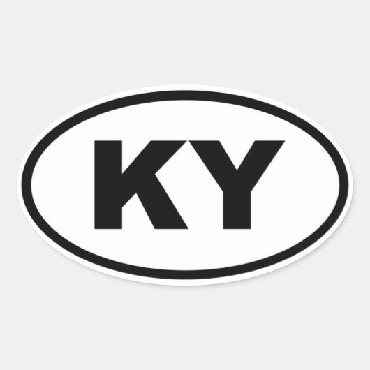 Sticker Ovale KY Kentucky (Devant)