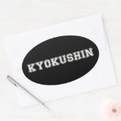 Sticker Ovale Kyokushin Karate (Enveloppe)